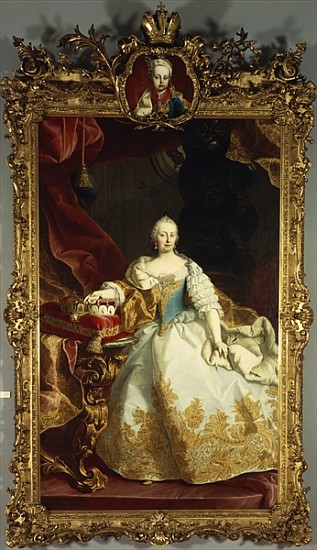 Portrait of Empress Maria Theresa with Joseph II as a child von Martin Meytens the Younger