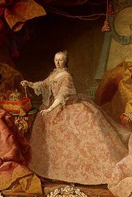 Maria Theresia im Spitzenkleid. von Martin Mytens