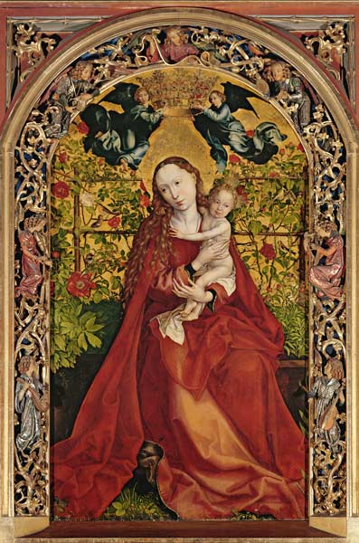 Maria im Rosenhag von Martin Schongauer