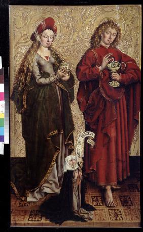 Apostel Johannes, Maria Magdalena und Stifterin