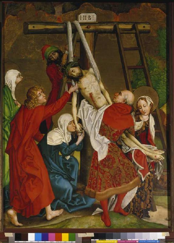 Kreuzabnahme Dominikaner-Altar, Innentafel von Martin Schongauer
