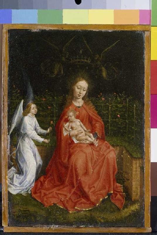 Madonna vor der Rosenhecke von Martin Schongauer (Umkreis)