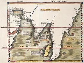 The Red Sea and Arabia Gulf to the supposed Malay Peninsula, from a Strassburg edition of Ptolemy's