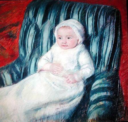 Child on a Sofa, Miss Lucie Berard stel on von Mary Stevenson Cassatt