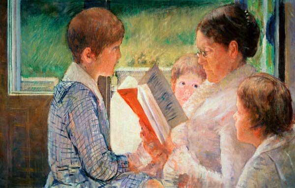 Mrs Cassatt Reading to her Grandchildren von Mary Stevenson Cassatt