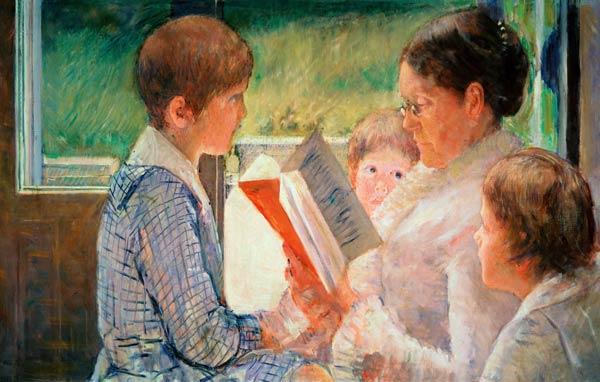 Mrs Cassatt Reading to her Grandchildren 1888