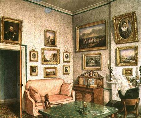 Col. Norcliffe's study at Langton Hall von Mary Ellen Best