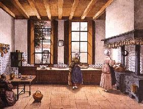 Kitchen of the Zwijnshoofd Hotel at Arnhem 1838