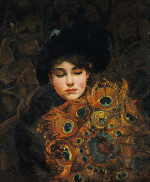 The Peacock Fan von Mary Henrietta Curtois