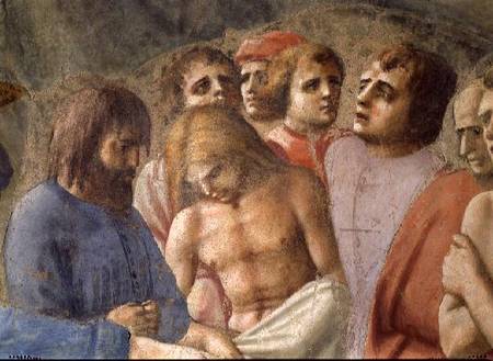 St. Peter Baptising the Neophytes (Detail of faces in the crowd) von Masaccio