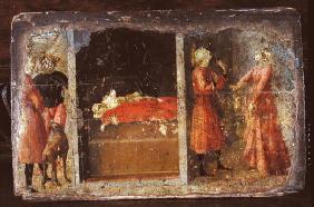 Life of St. Julian, predella fragment (tempera on panel) 17th