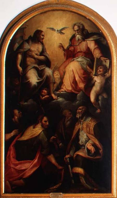 The Holy Trinity with Saints von Maso  da San Friano