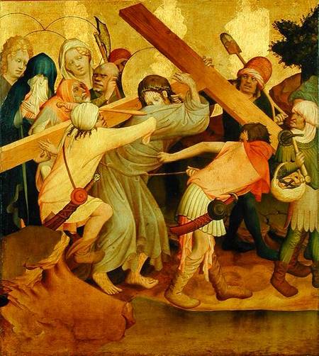Christ Carrying the Cross, panel from the St. Thomas Altar from St. John's Church, Hamburg von Master Francke
