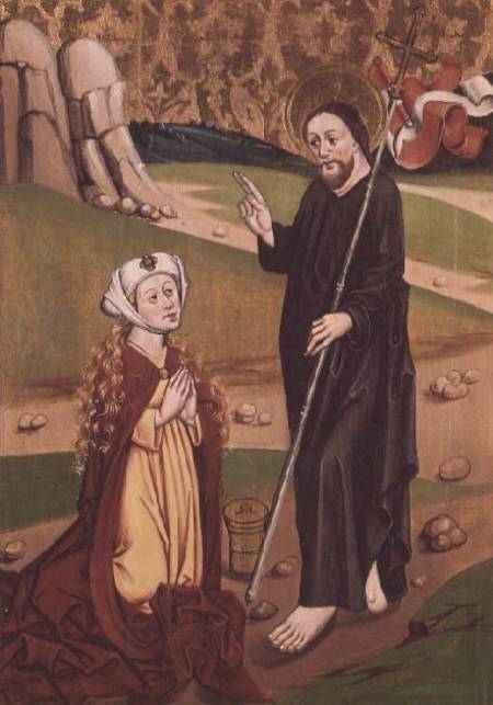 Christ Appears to Mary Magdalene (tempera on panel) von Master of Janosret