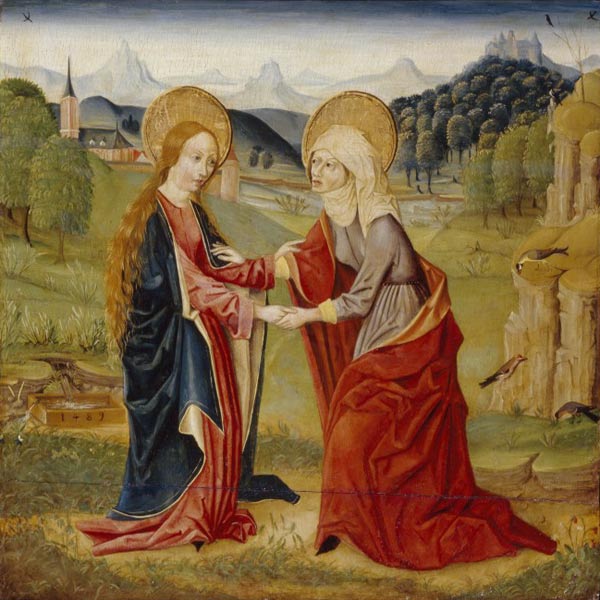 Maria besucht Elisabeth von Oberrheinischer Meister
