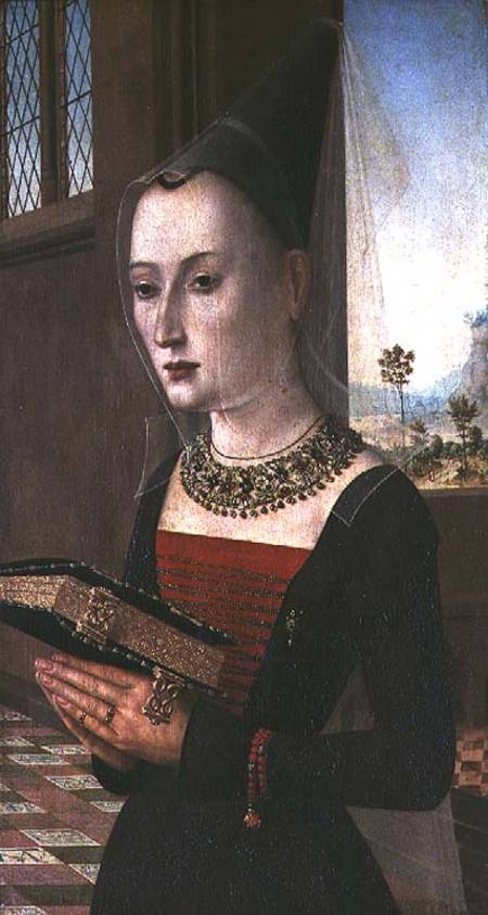 Portrait of Maria Bonciani, Pierantonio Baroncelli's wife von Master of the Baroncelli Portraits