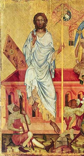 Resurrection of Christ, c.1350 (detail of 156876) von Master of the Cycle of Vyssi Brod