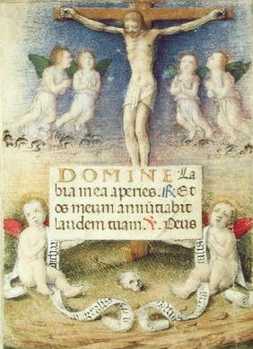 Christ on the Cross with Angels, c.1480 (vellum) 1674