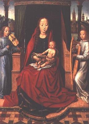 Madonna and Child with Two Musical Angels von Master of the St. Lucy Legend