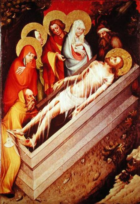 The Entombment, detail from the Trebon Altarpiece von Master of the Trebon Altarpiece