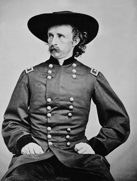 Portrait of General A. Custer (1839-1876) (b/w photo) von Mathew Brady