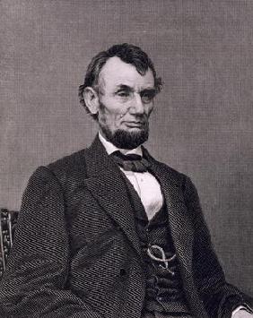 Abraham Lincoln, engraved from a photograph by William G. Jackman (engraving) 19th