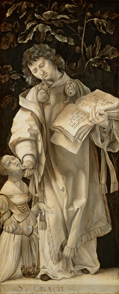 Der hl. Cyriakus. von Mathias (Mathis Gothart) Grünewald