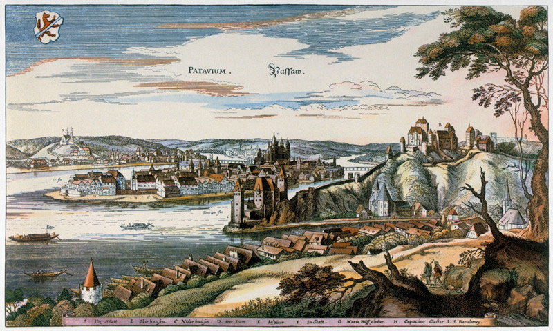 Passau von Matthäus Merian der Ältere