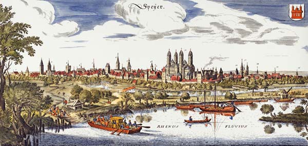Speyer, Stadtansicht von Matthäus Merian der Ältere