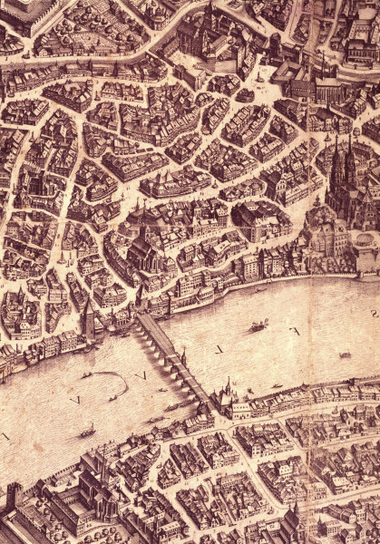 Basel, Plan der Stadt von Matthäus Merian der Ältere