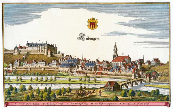 Tübingen um 1650 von Matthäus Merian der Ältere