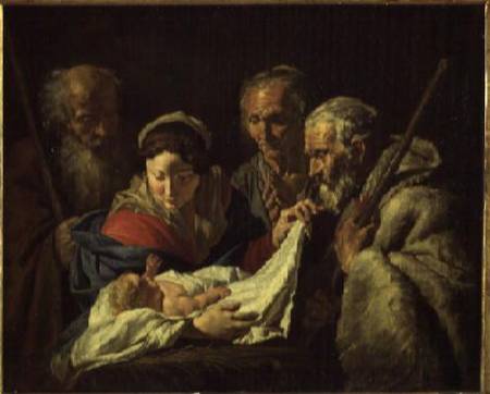 Adoration of the Infant Jesus von Matthias Stomer