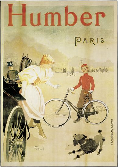 Poster advertising 'Humber' bicycles von Maurice Deville