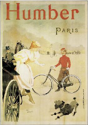 Poster advertising 'Humber' bicycles 1900
