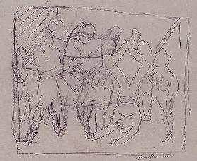 1. Entwurf zum Gemälde `Die Nacht`. 1918