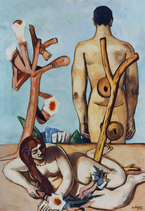 Mann und Frau. 1932 (Adam und Eva) von Max Beckmann
