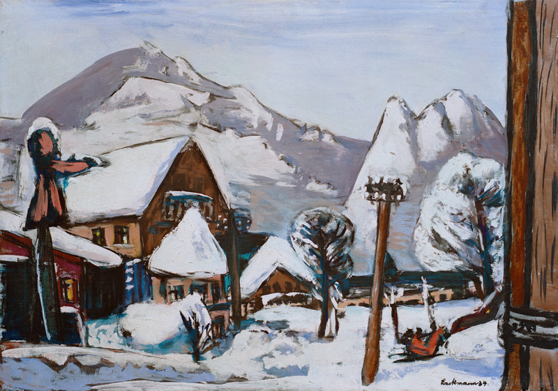 Schneelandschaft, Garmisch-Partenkirchen 1934. von Max Beckmann