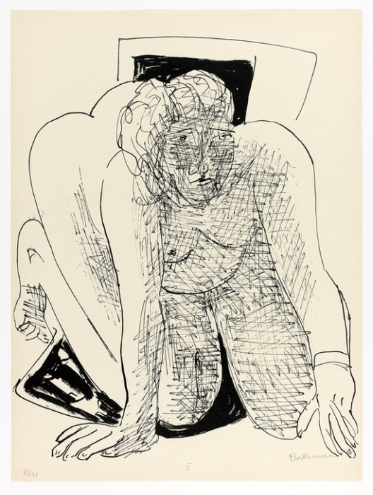 Crawling Woman, plate five from Day and Dream von Max Beckmann