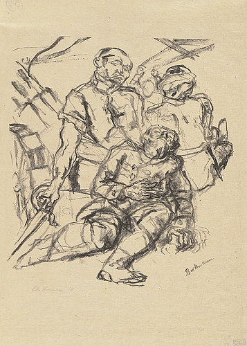 Gefallene Soldaten. 1914 von Max Beckmann