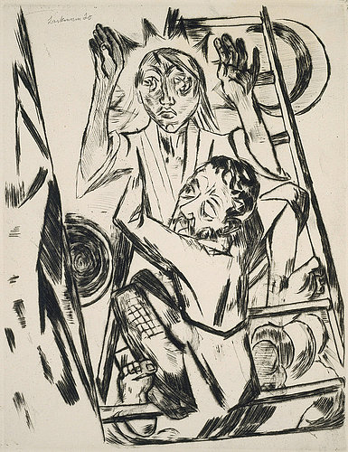 Jakob ringt mit dem Engel. 1920 von Max Beckmann