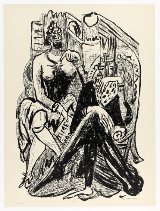 King and Demagogue, plate eight from Day and Dream von Max Beckmann