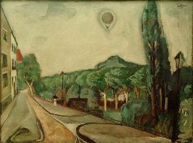 Landschaft mit Luftballon 1917
