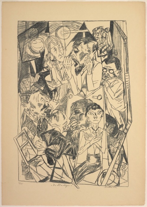 The Ideologues, plate six from Die Hölle von Max Beckmann