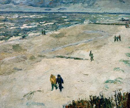 Leute nach der Arbeit am Meer (Am Strand von Wangerooge) 1909