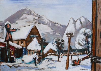 Schneelandschaft, Garmisch-Partenkirchen 1934.