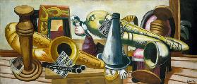Stillleben mit Saxophonen. 1926.