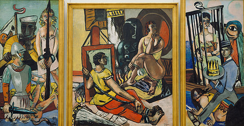 Triptychon Die Versuchung (Versuchung des hl. Antonius). 1936/37 von Max Beckmann