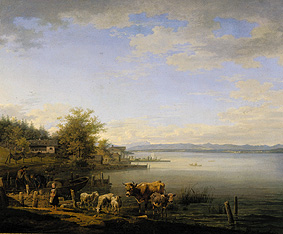 Am Ostufer des Starnberger Sees. von Max Joseph Wagenbauer