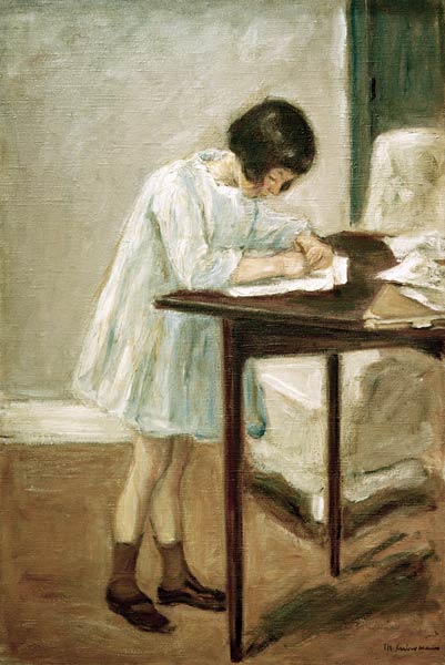 Die Enkelin beim Schreiben von Max Liebermann