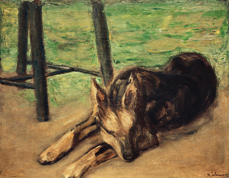 Schlafender Schäferhund von Max Liebermann